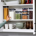 Load image into Gallery viewer, Rubbermaid Brilliance BPA-Free Food Storage Containers with Lids Airtight Kitchen and Pantry Organization Set Includes 3 Containers and Scoops Clear 16 cups