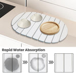 Load image into Gallery viewer, Large Stone Dish Drying Mats for Kitchen Counter,Quick Dry Stone Dishes Mats, Non-Slip Diatomaceous Earth Drying Mat for Multi - Purpose, Match Any Countertop (White, 23.6" x 15.4" )