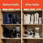 Load image into Gallery viewer, bella Flip-n-Store Belgian Waffle Maker, EverGood™ Ceramic Nonstick Coating, Fits-anywhere™ Kitchenware, Power Indicator Light & Touch Handle, 7” Wide & 1" Deep Plates, 1000 Watt, Oatmilk