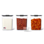 Load image into Gallery viewer, Rubbermaid Brilliance BPA-Free Food Storage Containers with Lids Airtight Kitchen and Pantry Organization Set Includes 3 Containers and Scoops Clear 16 cups