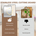 Load image into Gallery viewer, BLACKYEW Cutting Boards for Kitchen, Stainless Steel and Wheat Straw Cutting Board, Kitchen Board for Meat and Vegetables, Non-Slip Eco Friendly Chop Board