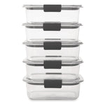 Load image into Gallery viewer, Rubbermaid Brilliance Food Storage Containers BPA Free Airtight Lids Ideal for Lunch Meal Prep & Leftovers Set of 5 (3.2 Cup)