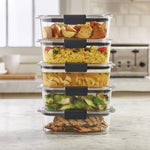 Load image into Gallery viewer, Rubbermaid Brilliance Food Storage Containers BPA Free Airtight Lids Ideal for Lunch Meal Prep & Leftovers Set of 5 (3.2 Cup)
