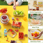 Load image into Gallery viewer, JSCARES 40 PCS Food Storage Containers with Lids Airtight (20 Lids &20 Containers) - Leakproof Meal-Prep Containers for Kitchen Storage Reusable Plastic Microwave/Dishwasher Safe with Labels & Pen