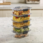 Load image into Gallery viewer, Rubbermaid Brilliance Food Storage Containers BPA Free Airtight Lids Ideal for Lunch Meal Prep & Leftovers Set of 5 (3.2 Cup)