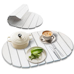 Load image into Gallery viewer, Large Stone Dish Drying Mats for Kitchen Counter,Quick Dry Stone Dishes Mats, Non-Slip Diatomaceous Earth Drying Mat for Multi - Purpose, Match Any Countertop (White, 23.6&quot; x 15.4&quot; )
