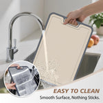 Load image into Gallery viewer, BLACKYEW Cutting Boards for Kitchen, Stainless Steel and Wheat Straw Cutting Board, Kitchen Board for Meat and Vegetables, Non-Slip Eco Friendly Chop Board
