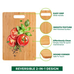 Load image into Gallery viewer, Bamboo Cutting Boards for Kitchen [Set of 3] Wood Cutting Board for Chopping Meat, Vegetables, Fruits, Cheese, Knife Friendly Serving Tray with Handles
