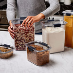 Load image into Gallery viewer, Rubbermaid Brilliance BPA-Free Food Storage Containers with Lids Airtight Kitchen and Pantry Organization Set Includes 3 Containers and Scoops Clear 16 cups
