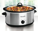 Load image into Gallery viewer, Crock-Pot 7 Quart Oval Manual Slow Cooker, Stainless Steel (SCV700-S-BR), Versatile Cookware for Large Families or Entertaining
