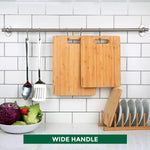 Load image into Gallery viewer, Bamboo Cutting Boards for Kitchen [Set of 3] Wood Cutting Board for Chopping Meat, Vegetables, Fruits, Cheese, Knife Friendly Serving Tray with Handles
